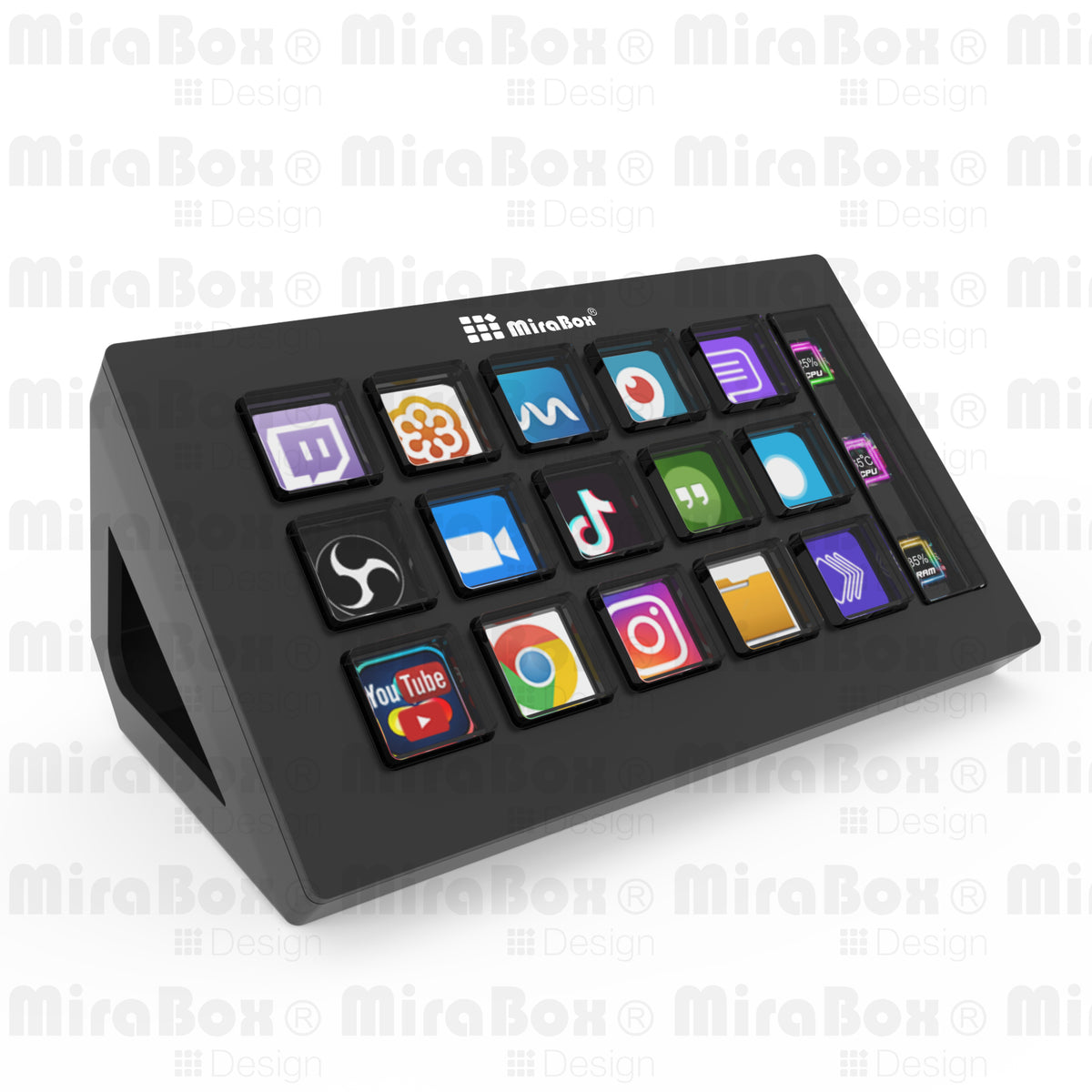 STREAM DOCK 　MBox N1 MBox N1 StreamDeck Mini Visual Keyboard 15Key Mirabox Stream