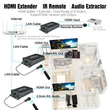 TCP IP HDMI Extender IR 1 Sender N Receiver 100m 200ft 1080P HDMI IR Extender Over Cat5e/6 UTP Cable rj45 HDMI Over IP Extender