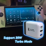 3-in-1 65W Gaming Charger Dock With 4K@60 USB2.0 Ports for Steam Deck ROG Ally Support ROG Ally 30W Turbo Mode