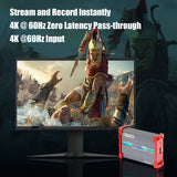 Mirabox® 4K@60Hz Input and Passthrough 1080P 60FPS YUY2 4:4:4 OBS Setting Capture Card